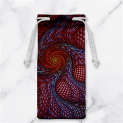 Fractal Red Fractal Art Digital Art Jewelry Bag by Celenk