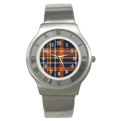 Abstract Background Pattern Textile 6 Stainless Steel Watch by Celenk