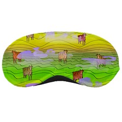 Cows And Clouds In The Green Fields Sleeping Masks by CosmicEsoteric