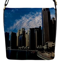 Skyscraper City Architecture Urban Flap Messenger Bag (s) by Celenk