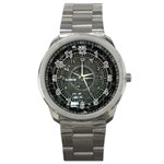 Time Machine Science Fiction Future Sport Metal Watch Front