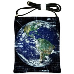 Earth Internet Globalisation Shoulder Sling Bags by Celenk