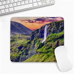 Waterfall Landscape Nature Scenic Large Mousepads by Celenk