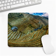 Rice Field China Asia Rice Rural Large Mousepads by Celenk