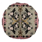 Vintage Birds Large 18  Premium Round Cushions Front