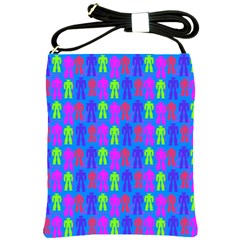 Neon Robot Shoulder Sling Bags by snowwhitegirl