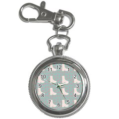 Deer Boots Blue White Key Chain Watches by snowwhitegirl