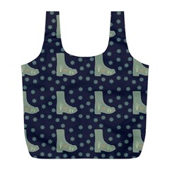 Blue Boots Full Print Recycle Bags (l)  by snowwhitegirl