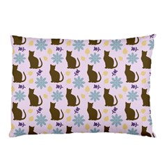 Outside Brown Cats Pillow Case (two Sides) by snowwhitegirl