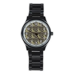 Charcoal Boots Stainless Steel Round Watch by snowwhitegirl