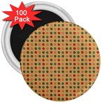 Grey Brown Eggs On Beige 3  Magnets (100 pack) Front