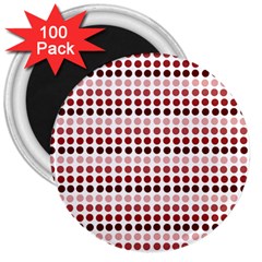 Reddish Dots 3  Magnets (100 Pack) by snowwhitegirl