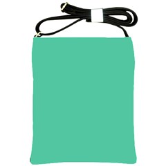 Seafoamy Green Shoulder Sling Bags by snowwhitegirl