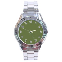 Earth Green Stainless Steel Analogue Watch by snowwhitegirl