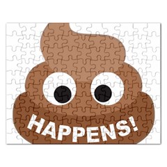 Poo Happens Rectangular Jigsaw Puzzl by Vitalitee