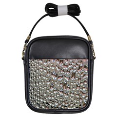 Droplets Pane Drops Of Water Girls Sling Bags by Nexatart