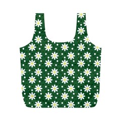 Daisy Dots Green Full Print Recycle Bags (m)  by snowwhitegirl