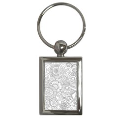 Ornament Vector Retro Key Chains (rectangle)  by Nexatart