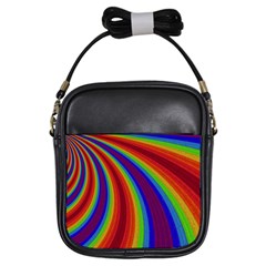 Abstract Pattern Lines Wave Girls Sling Bags by Nexatart