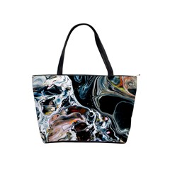 Abstract Flow River Black Shoulder Handbags by Nexatart