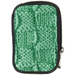 Knitted Wool Square Green Compact Camera Cases Front