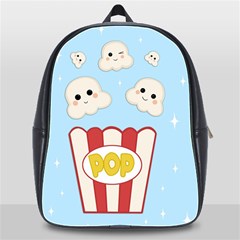 Cute Kawaii Popcorn School Bag (xl) by Valentinaart