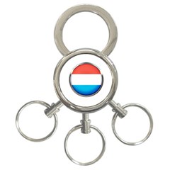 Luxembourg Nation Country Red 3-ring Key Chains by Nexatart