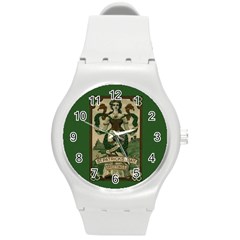  St  Patricks Day  Round Plastic Sport Watch (m) by Valentinaart