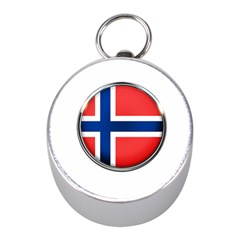 Norway Country Nation Blue Symbol Mini Silver Compasses by Nexatart