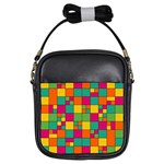 Squares Abstract Background Abstract Girls Sling Bags Front