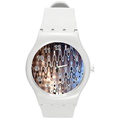 Wallpaper Steel Industry Round Plastic Sport Watch (m) by Nexatart