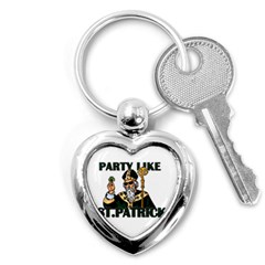  St  Patricks Day  Key Chains (heart)  by Valentinaart