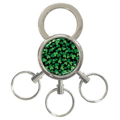 St  Patricks Day Clover Pattern 3-ring Key Chains by Valentinaart