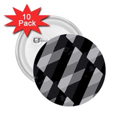 Black And White Grunge Striped Pattern 2 25  Buttons (10 Pack)  by dflcprints