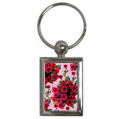 Roses Pink Key Chains (rectangle)  by snowwhitegirl