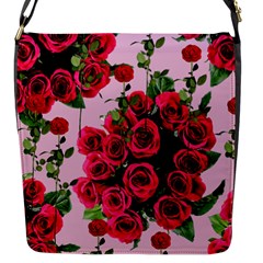 Roses Pink Flap Messenger Bag (s) by snowwhitegirl