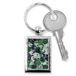 Rose Bushes Green Key Chains (Rectangle)  Front