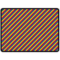 Gay Pride Flag Candy Cane Diagonal Stripe Double Sided Fleece Blanket (large)  by PodArtist