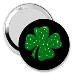 Sparkly Clover 3  Handbag Mirrors Front