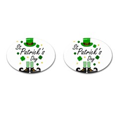 St Patricks Leprechaun Cufflinks (oval) by Valentinaart