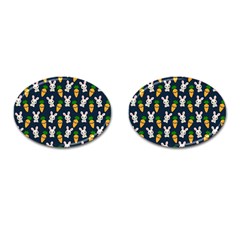 Easter Kawaii Pattern Cufflinks (oval) by Valentinaart