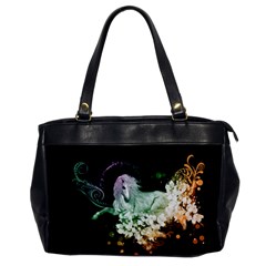 Wonderful Unicorn With Flowers Office Handbags by FantasyWorld7