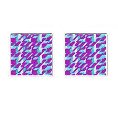 Fabric Textile Texture Purple Aqua Cufflinks (square) by Nexatart