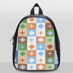 Fabric Textile Textures Cubes School Bag (small) by Nexatart