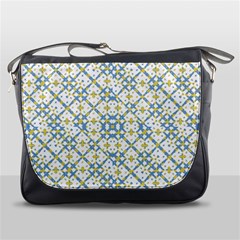 Vivid Check Geometric Pattern Messenger Bags by dflcprints