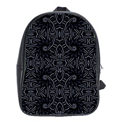 Dark Ethnic Sharp Pattern School Bag (xl)