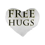 Freehugs Standard 16  Premium Flano Heart Shape Cushions Front