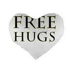 Freehugs Standard 16  Premium Flano Heart Shape Cushions Back