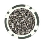 Black And White Leaves Pattern Poker Chip Card Guard Front