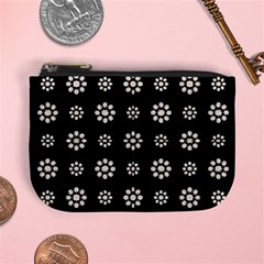 Dark Stylized Floral Pattern Mini Coin Purses by dflcprints